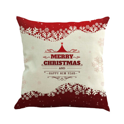 

Christmas Festival Cushion Cover Santa Snowman Printing Pillowcase Sofa Bed Home Decorative Pillow Cover Throw Cushion Cover