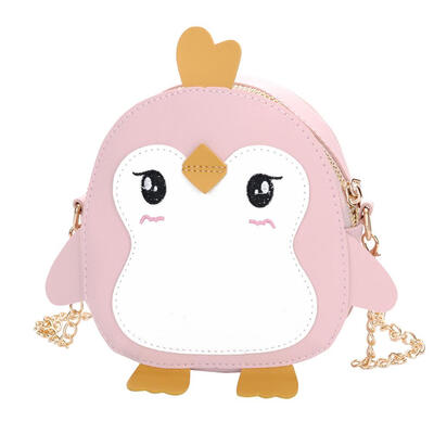 

Leather Kid Cute Chicken Shoulder Messenger Bags Baby Girl Chain Coin Purse