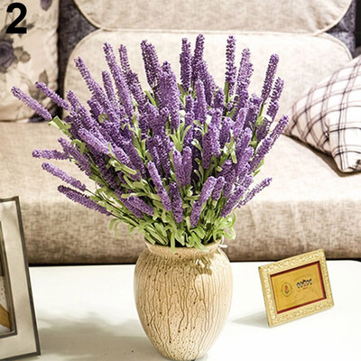 

Home Decoration Wedding Silk Flowers High Simulation 12 Heads Lavender Bouquet