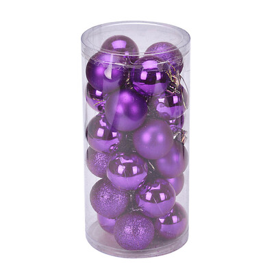 

Tailored Christmas 4 cm 24PC Plastic Christmas Tree Decoration Ball BU
