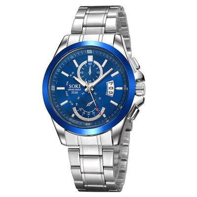 

Gobestart SOKI Fashion 2019 New High-end Quartz Steel Strip Business Watch