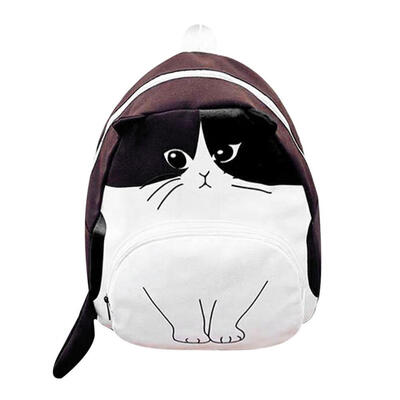 

Women Canvas Lovely Cute Cartoon Cat Backpack Casual Students School Bag