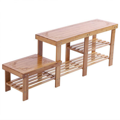 

Greensen Wood Shoe Bench Storage Rack Wooden Adult Child Shoe Benches Racks