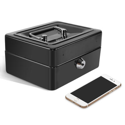 

Greensen Mini Security Box1Pc Mini Portable Steel Petty Lockable Cash Money Coin Safe Security Box Household New