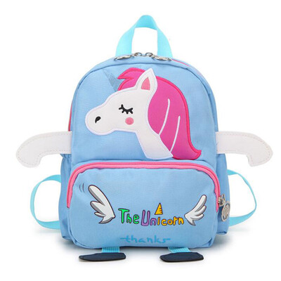 

Kids Cartoon Unicorn Backpack Child Boys Girls Rucksack Anti-lost Travel Bags