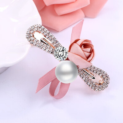 

Rose fabric hair clip spring clip simple&simple wild headwear