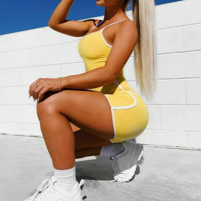 

Women Sexy Romper Yoga Jumpsuit Casual Sleeveless Bodycon Playsuit Clubwear Short Pants Party Trousers