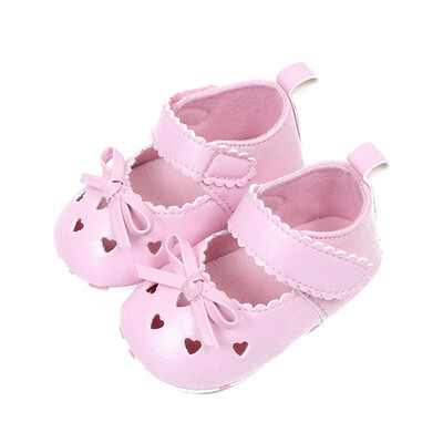 

Spring Sweet Kids Baby Girls Princess Bowknot Infant Toddler PU Anti-skid Baby Prewalker Shoes j2