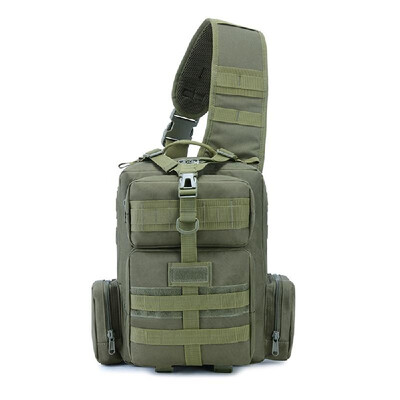 

Tactics Pack Sling Backpack Army Molle Waterproof EDC Rucksack Bag for Outdoor Hiking Camping Hunt