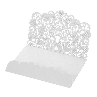 

10pcsset Wedding Invitation Card Cover Pearl Paper Laser Cut Hollow Heart Pattern Invitation Cards Wedding Anniversary Supplies--