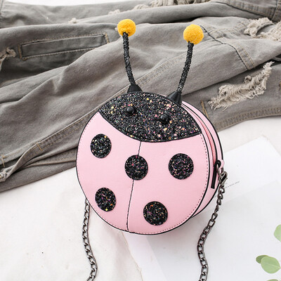 

Tailored Fashion Childrens Seven-Star Cute Ladybug Leather Shoulder Bag Messenger Bag
