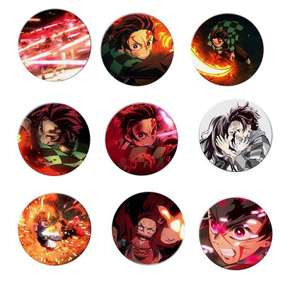 

Ailin Online Demon Slayer Kimetsu no Yaiba Brooch Japanese Anime Brooches & Pins for Clothes Bags Caps&Pencil Cases