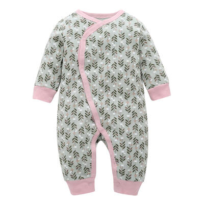 

Autumn Newborn Baby Rompers Leaves Print Soft Breathable Cotton Jumpsuit