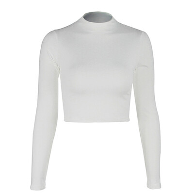 

Fashion Sexy Exposure Umbilical Long-sleeved Slim Bottoming Shirt