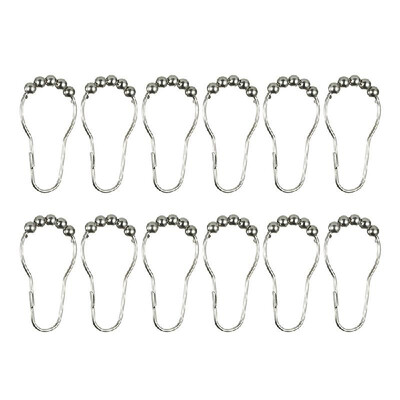 

Shower Curtain Hooks Rustproof Curtain Hooks&Rings Glide Rollers Rings for Bathroom Shower Rods Curtains Set of 12