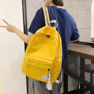 

School bag female ins wind shoulder bag male fashion trend Korean version of Harajuku high school students junior high school students large capacity backpack