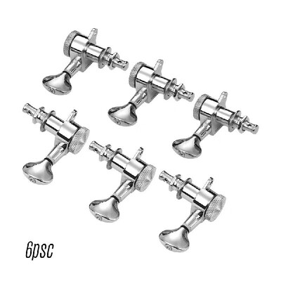 

6 Pieces Guitar Machine Heads Knobs String Tuning Peg Locking Tuners for Acoustic Electric Guitars 3L3R with Mounting Screws&F