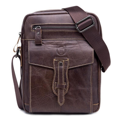 

BULLCAPTAIN Shoulder Packs Business Men Genuine Leather Crossbody Bags