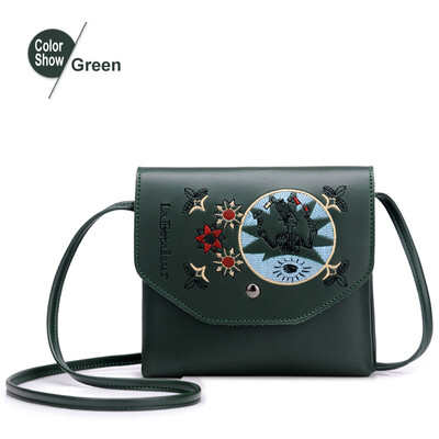

Beibaobao New 2019 Embroidery Small Women Messenger Bags Flap Double Lyer Crossbody Bag For Girls Shoulder Bag Female Bag