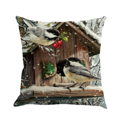 

Siaonvr Christmas Pillow Cover Pillowcases Decorative Sofa Cushion Cover 45x45cm