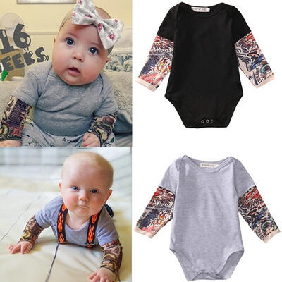 

Casual Newborn Infant Baby Boys Long Sleeve Romper Bodysuit Clothes Cotton Jumpsuit