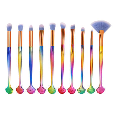

10pcs Shell Makeup Brushes Kit Eyeshadow Blush Powder Beauty Cosmetic Tool