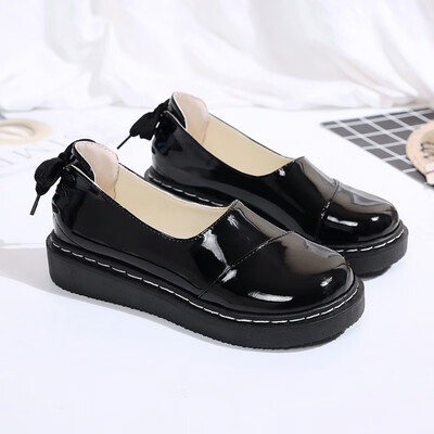 

Small Leather Shoes Womens College Wind Spring Korean Version of Baitao Round-Headed Single Shoes Bf Wind Shoes Home Tide