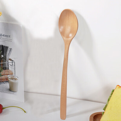 

Siaonvr Wooden Spoon Fork Bamboo Kitchen Cooking Utensil Tools Soup-Teaspoon Tableware