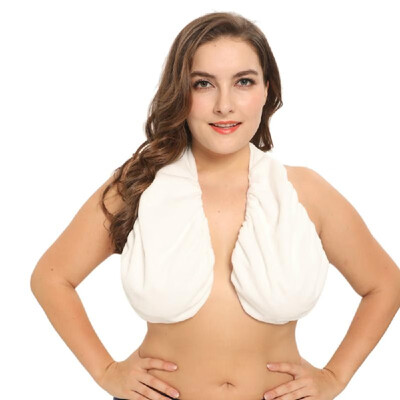 

Womens Bra Halter Neck Towel Underwear Big Boobs Hanging Type Bra Towel