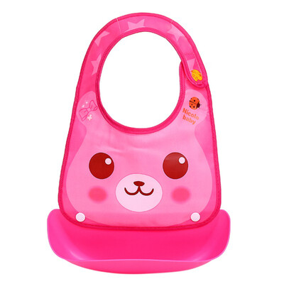 

Infant Kids Cartoon Graphics Silicone Bibs Newborn Detachable Baby Rice Towel Saliva Towel Silicone Bib
