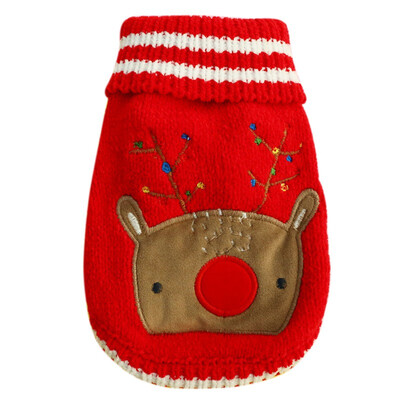 

Pet Clothes Knitted Sweatshirts Pet Christmas Clothes for Dog Coats Sweater Pet Hooded Jackets for Puppy Winter Cold Weather