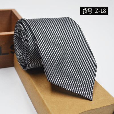 

New spot tie business dress mens tie polyester yarn arrow type 8CM business tie wholesale