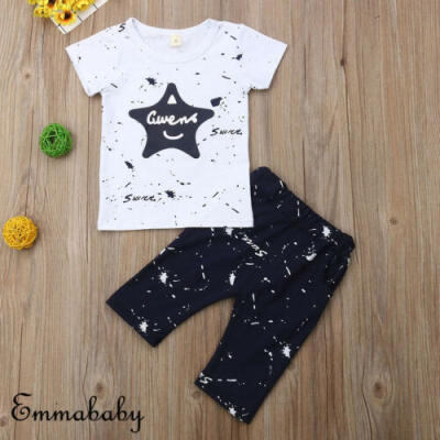 

Cute Toddler Kids Baby Boy Casual Cotton Clothes Outfits Sets T shirt Pants