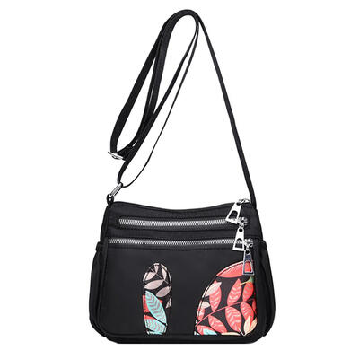 

Leaf Print Bag Women Mummy Shoulder Messenger Oxford Cloth Zipper Bags