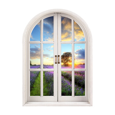

〖Follure〗58x80cm 3D Flower Window Wall Sticker Room Decor Vinyl Removable Decals