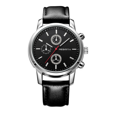 

REBIRTH Li Pofu RE016 three small plate decoration mens quartz imitation belt watch