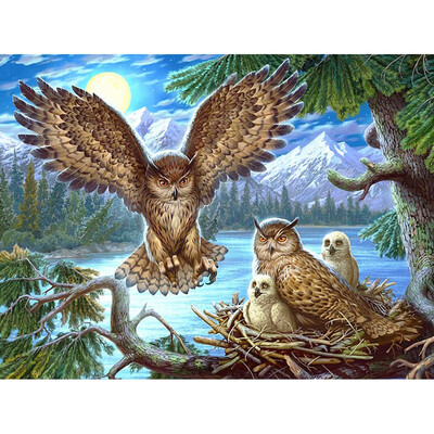 

kirin show 5D Diamond Painting Full Square Animal Owl Embroidery Sale Picture Rhinestone Diamond Mosaic Home Decor Gift Drop Ship