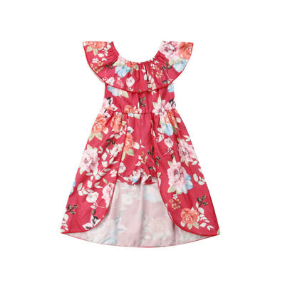 

Summer Toddler Baby Girls Clothes Flower Romper Jumpsuit Outfits Casual Dress