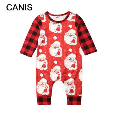 

New Christmas Newborn Baby Boys Girl Xmas Clothes Romper Bodysuit Outfit Costume