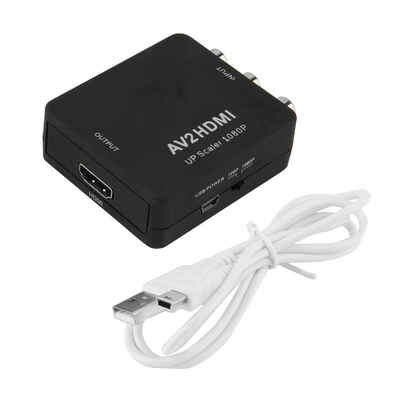 

Composite AV CVBS 3RCA To HD Multimedia Interface Video Converter Adapter 1080p Up Scaler Black
