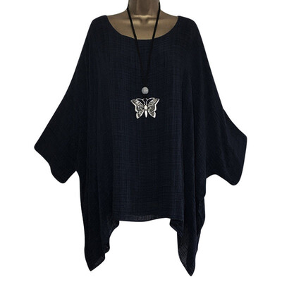 

Women Ladies Round Neck Long Sleeves T-Shirt Blouse Autumn Spring Casual Tops
