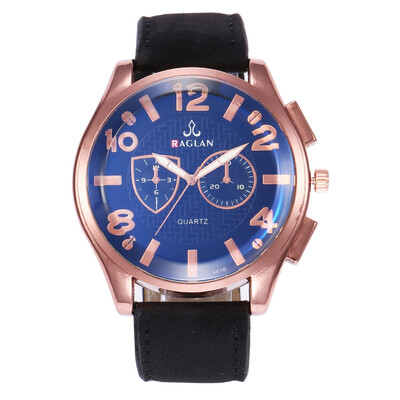 

Mens large dial sports military belt watch creative