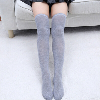 

Women Knit Cotton Over The Knee Long Socks Spring Thigh High Stocking Socks New