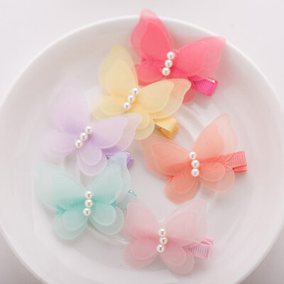 

Cute Pearl Yarn Butterfly Child Princess Girl Hairpin Hair Accessorie