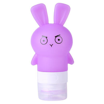 

75ml Cute Rabbit Empty Silicone Squeeze Bottle Lotion Bath Travel Container
