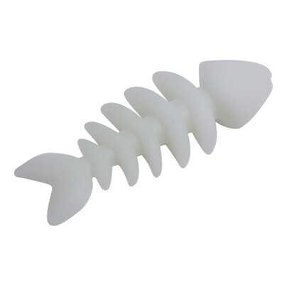 

Luminous Fish Bone Chew Toys Cat Silicone Toy Bite-Resistant Molar Tooth Pet Toy