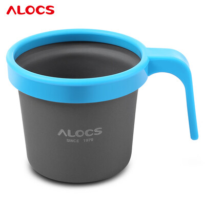 

ALOCS TW - 403 Outdoor Hard Alumina Cup Mug 280ML with Grip PP Handle