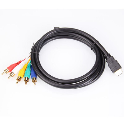 

HDMI Male to 5 RCA RGB Audio Video AV Component Cable for 480p720p1080P1080i
