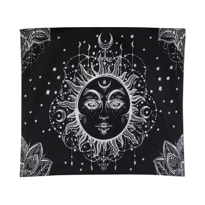 

Wall Hanging Tapestries Moon Star Clouds&Mountains Tapestry Black&White Wall Blanket Wall Art for Bedroom Bohemia Home