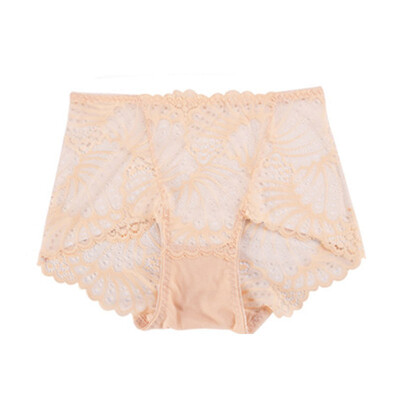 

Womens Lace Transparent Panties Mid Waist Seamless Breathable Sexy Plus Size